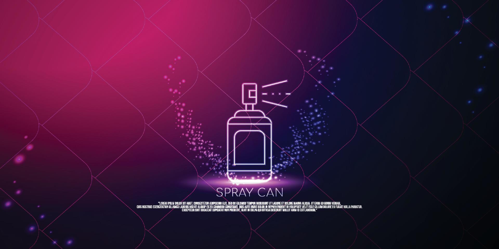 spray can digital concept, particle style design. Wireframe lightweight connection structure,banner, logo, label and poster, Vector illustration