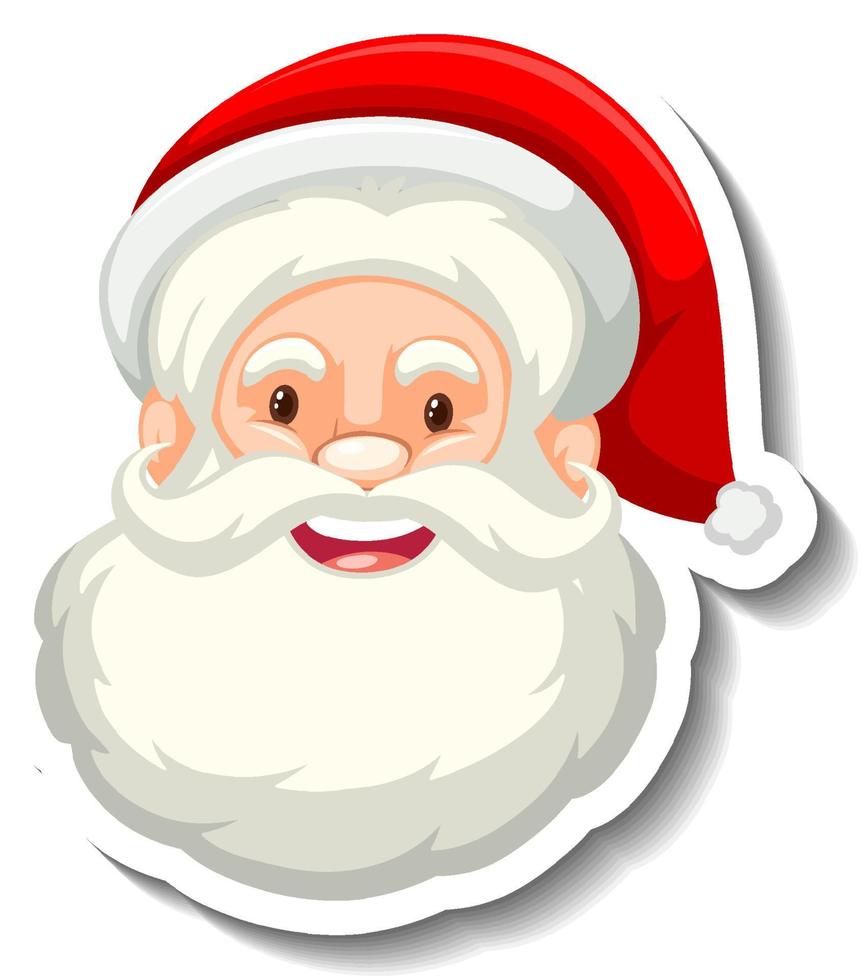 Face of Santa Claus on white background vector