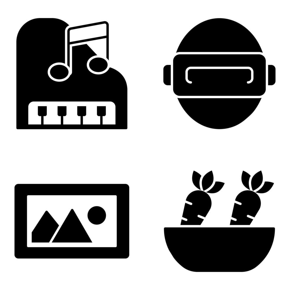 pack de iconos sólidos de accesorios para bebés vector