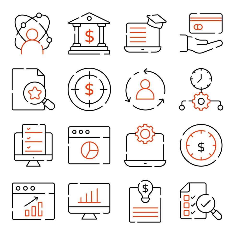 Pack of Business Icons vector