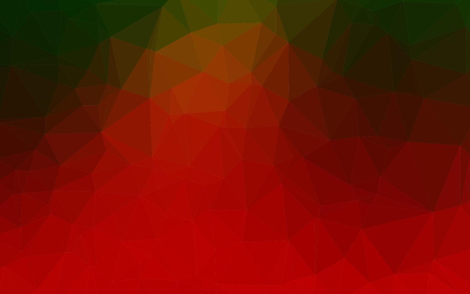 diseño poligonal abstracto del vector verde claro, rojo.