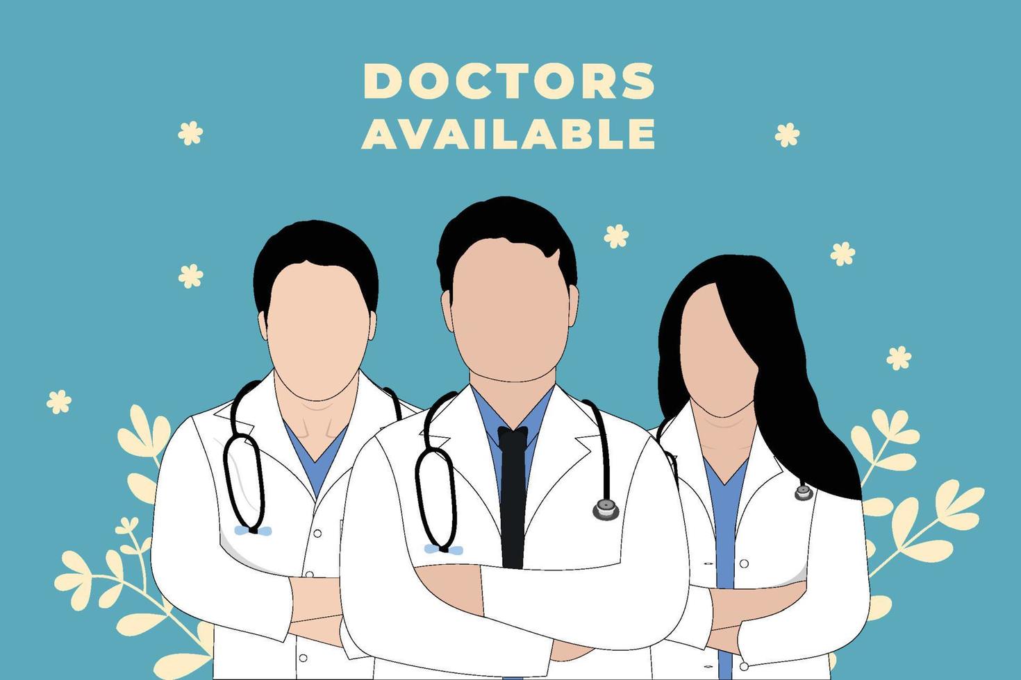 Medical doctor line art. Male and female doctor flat design. Male and female nurse line art. Stethoscope vector. Doctor coloring page. vector