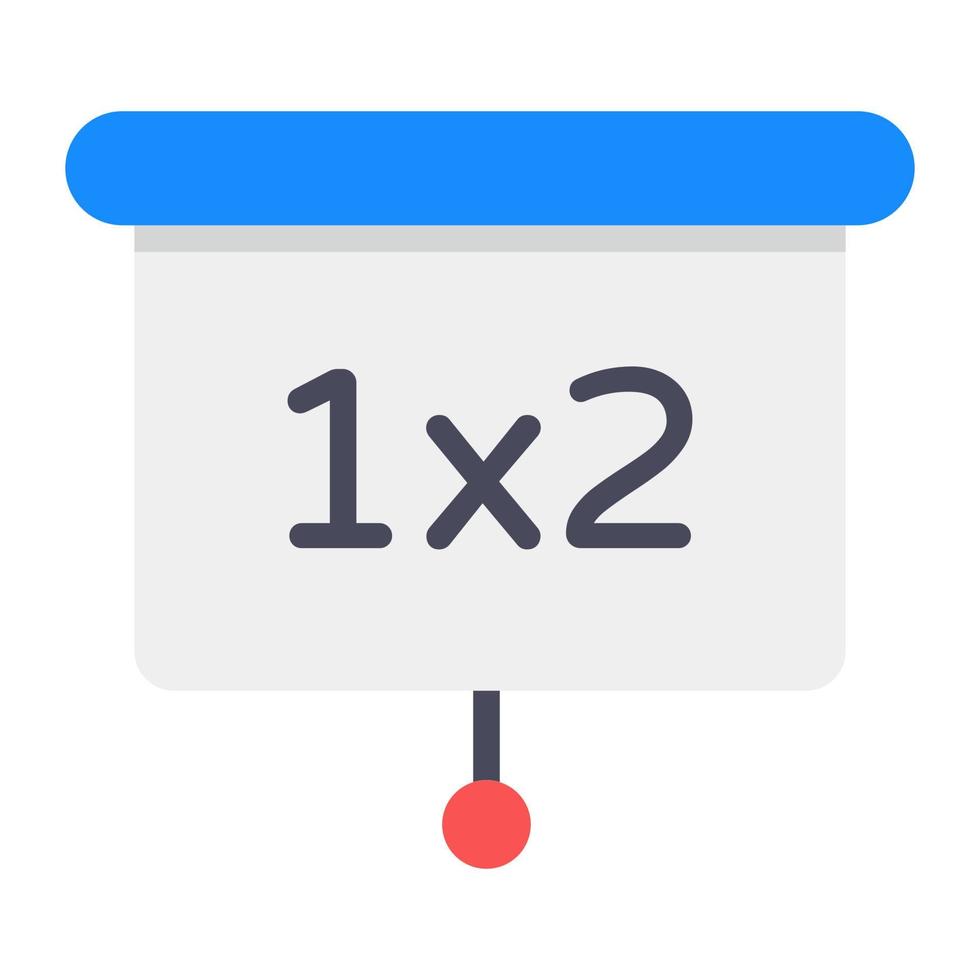 presentación de matemáticas en estilo plano moderno, clase de matemáticas vector