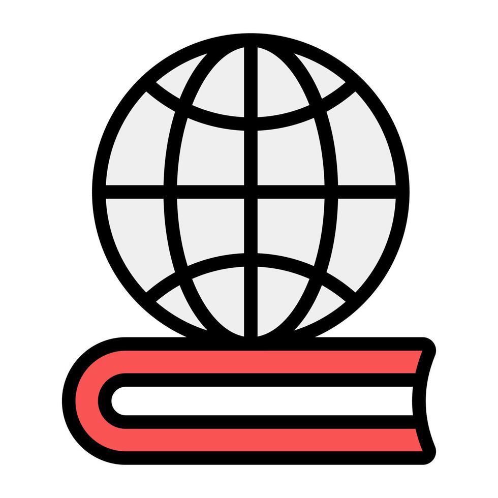 Trendy icon of international education, worldwide education vector