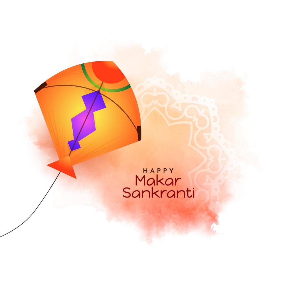 diseño de fondo del festival indio tradicional makar sankranti vector