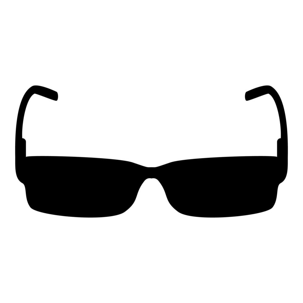 icono de gafas de sol color negro ilustración vectorial imagen de estilo plano vector