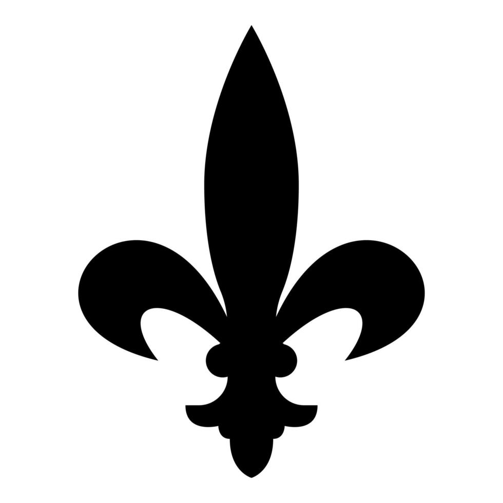 Heraldic symbol Heraldry liliya symbol Fleur-de-lis Royal french heraldry style icon black color vector illustration flat style image