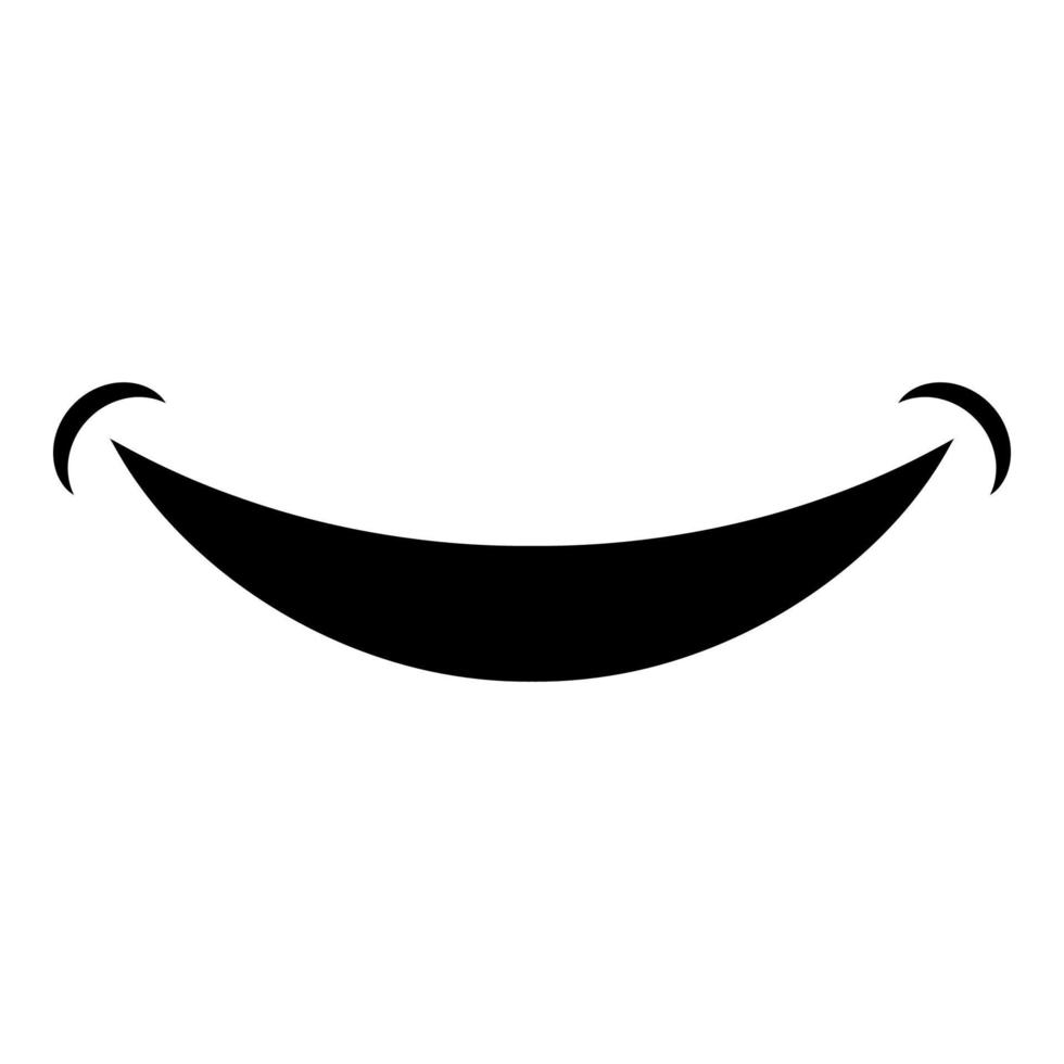 Smile Smlie doodle icon black color vector illustration flat style image