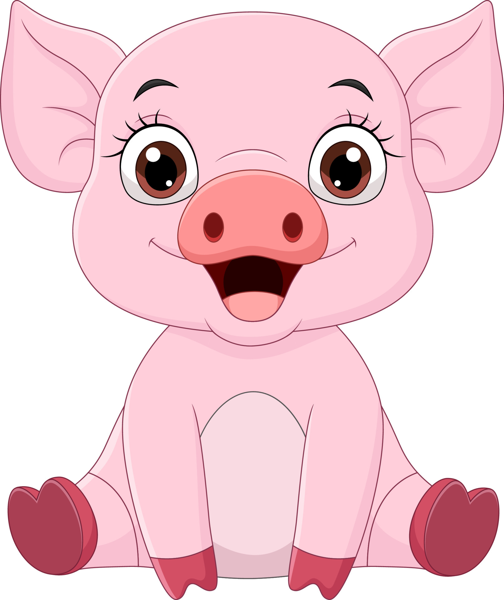 Cute Pig Vector Art, Icons, and Graphics for Free Download