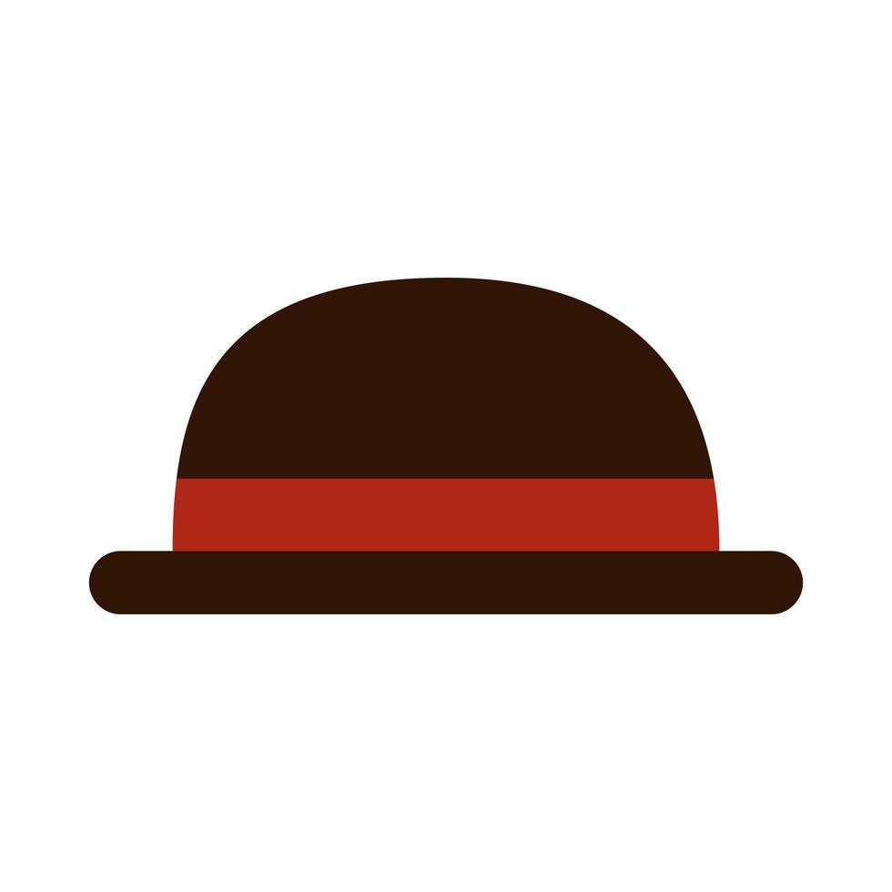 bowler hat icon on white background vector