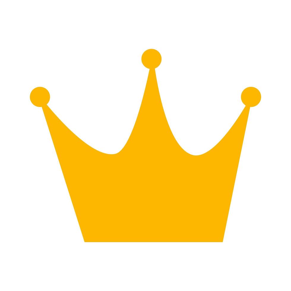rey de la corona de oro sobre fondo blanco vector