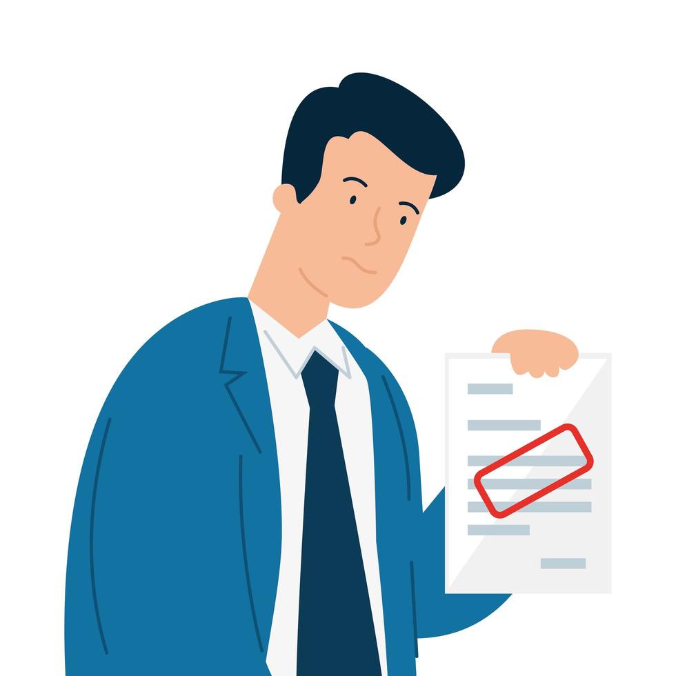 young businessman, wearing working outfit vector