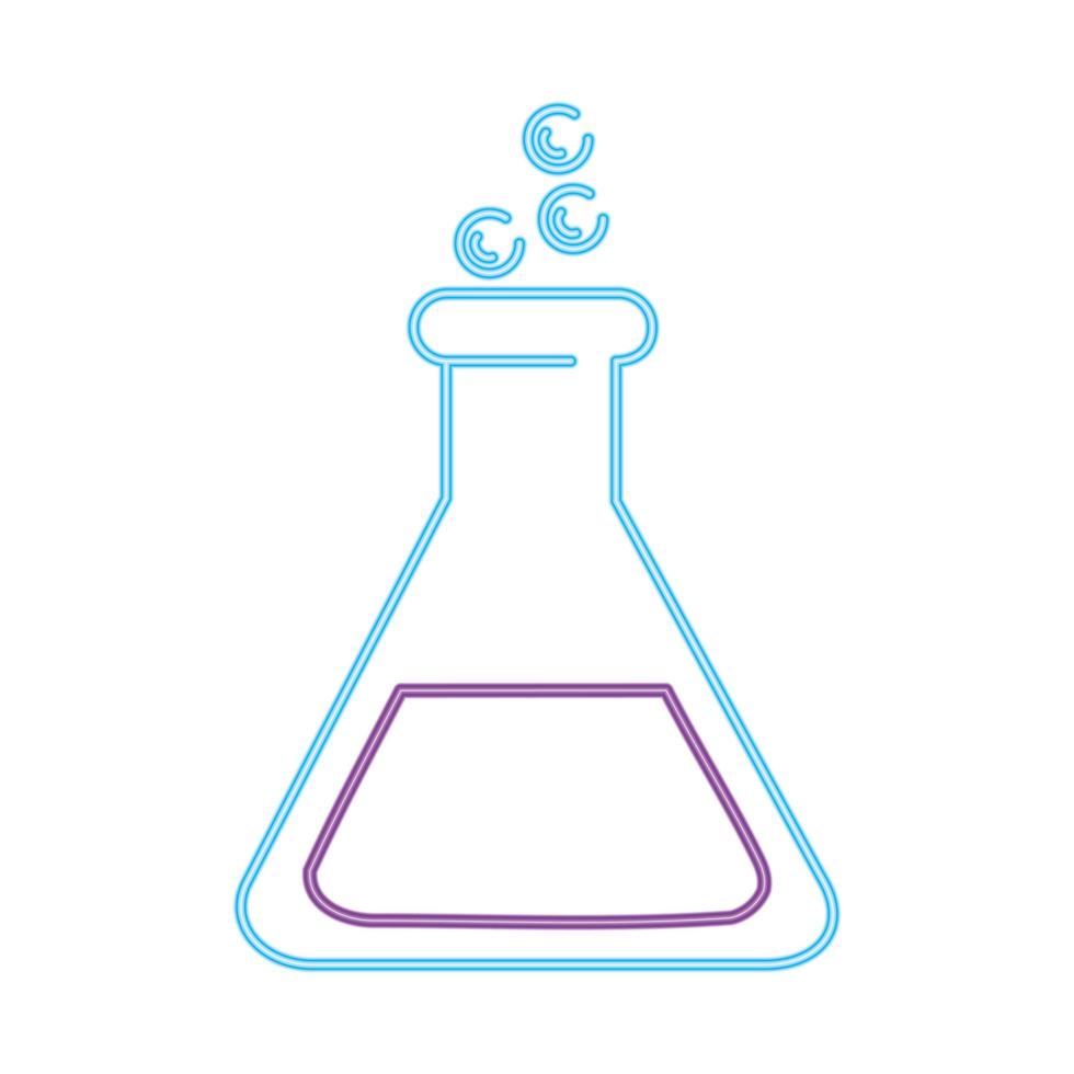 tube test with bubbles, line style icon vector