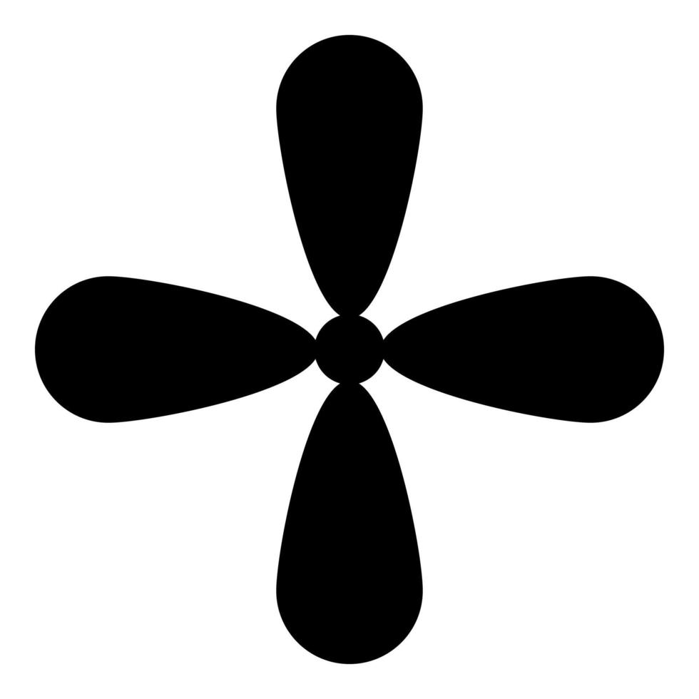 Petal cross Cross monogram Religious cross icon black color vector illustration flat style image