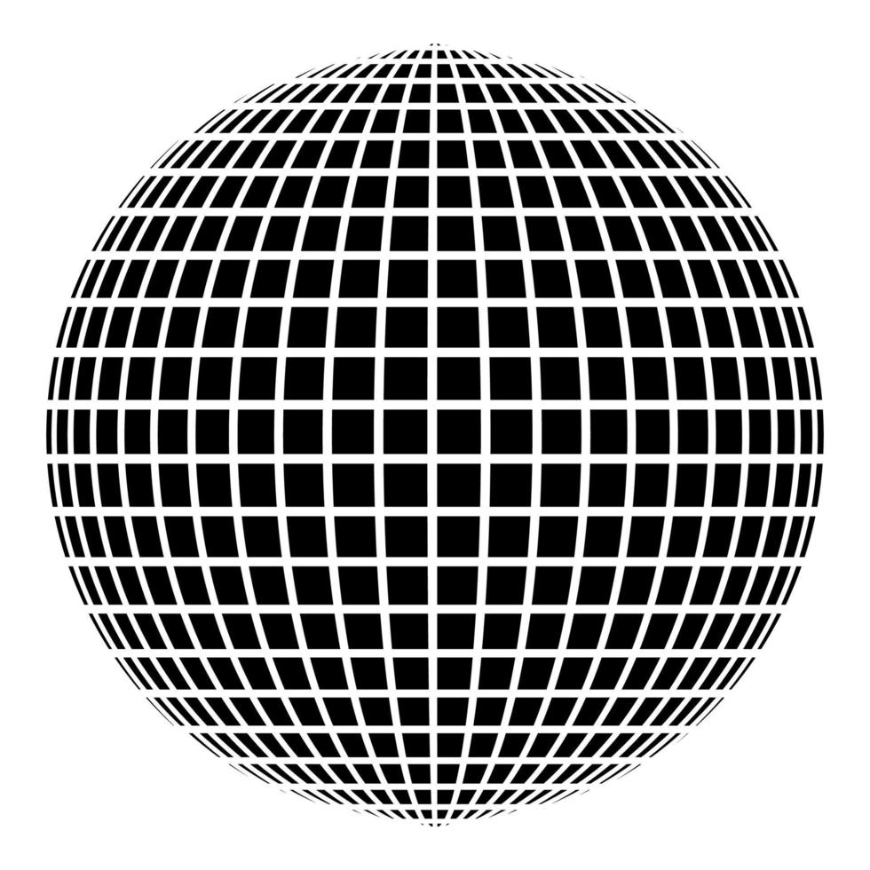 Disco ball Disco party concept Ball world concept Web idea icon black color vector illustration flat style image