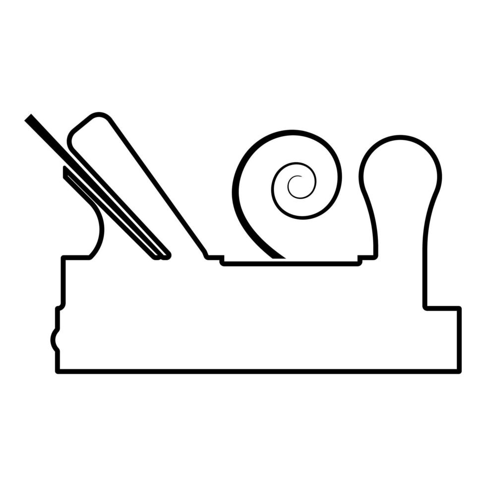 Carpenter's plane with wood with shaving wood vector