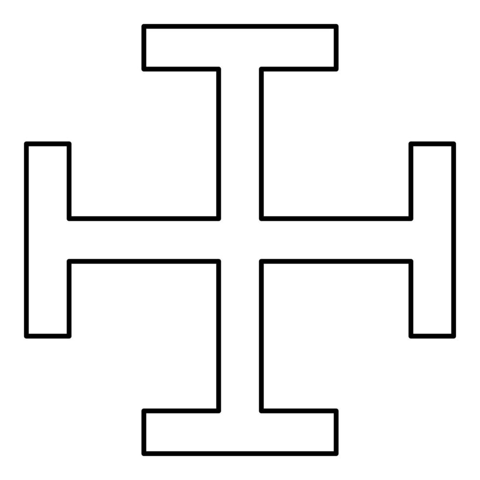 Cross gibbet resembling hindhead Cross monogram vector