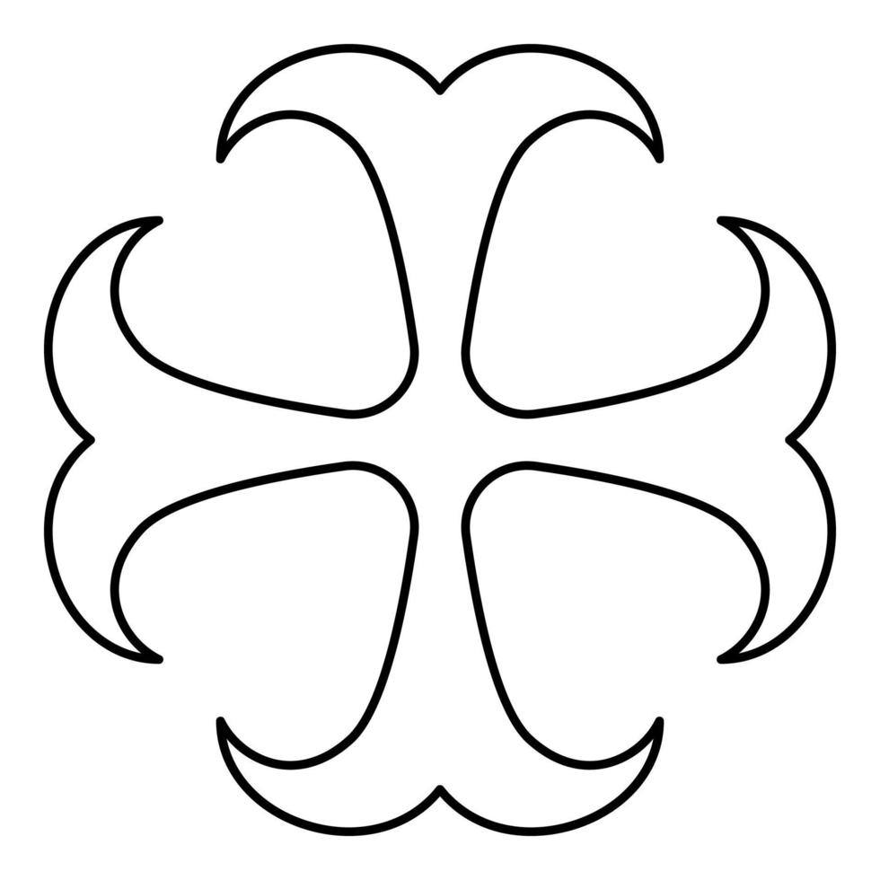 Cross monogram dokonstantinovsky Symbol of the vector