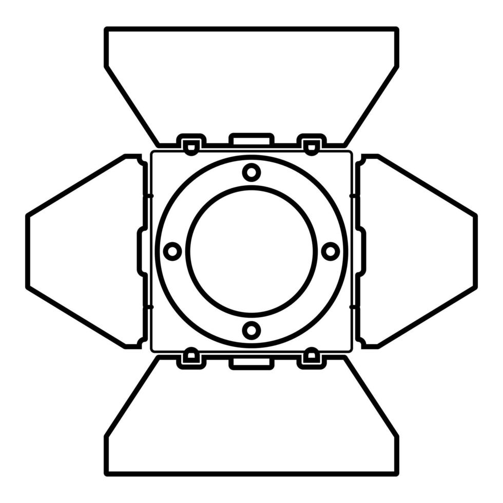 Studio spot lights Studio projector front view vector
