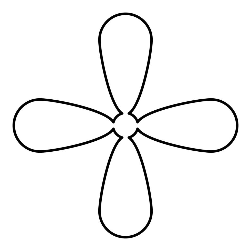 Petal cross Cross monogram Religious cross icon vector