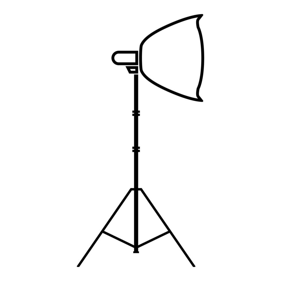 Spotlight on tripod Light projector Softbox on vector