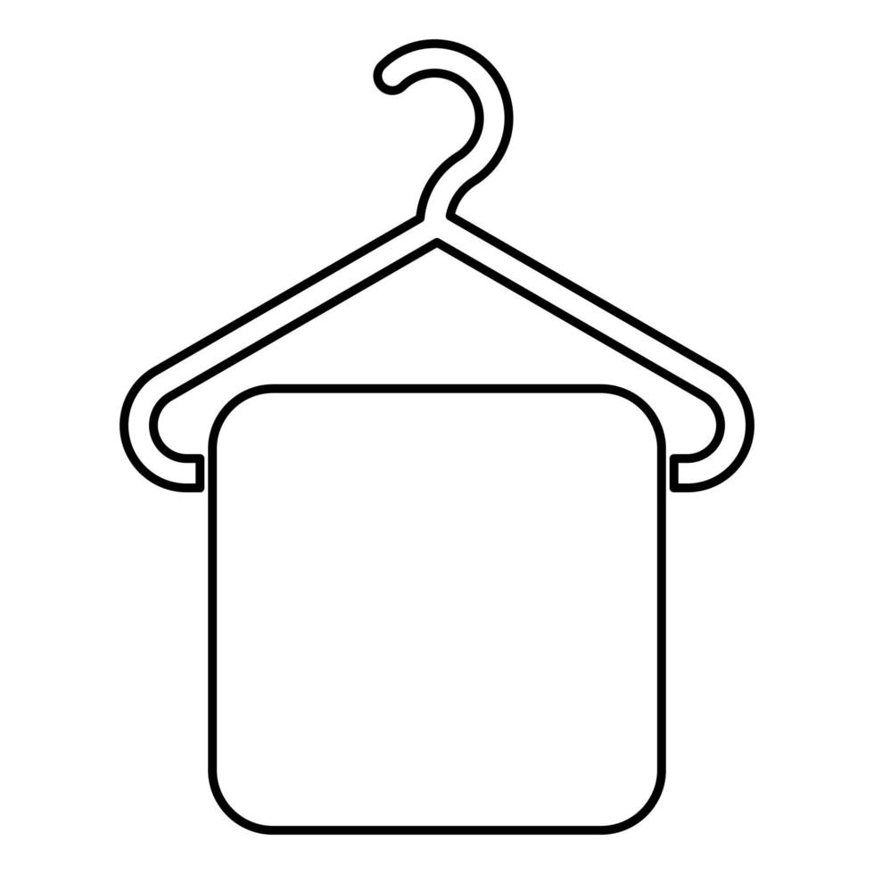 Towel on hanger Hanger towel Clothes hanger with vector