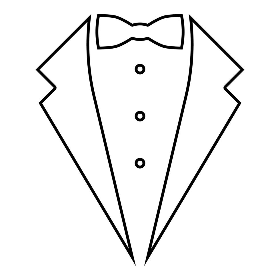 Symbol service dinner jacket bow Tuxedo concept vector