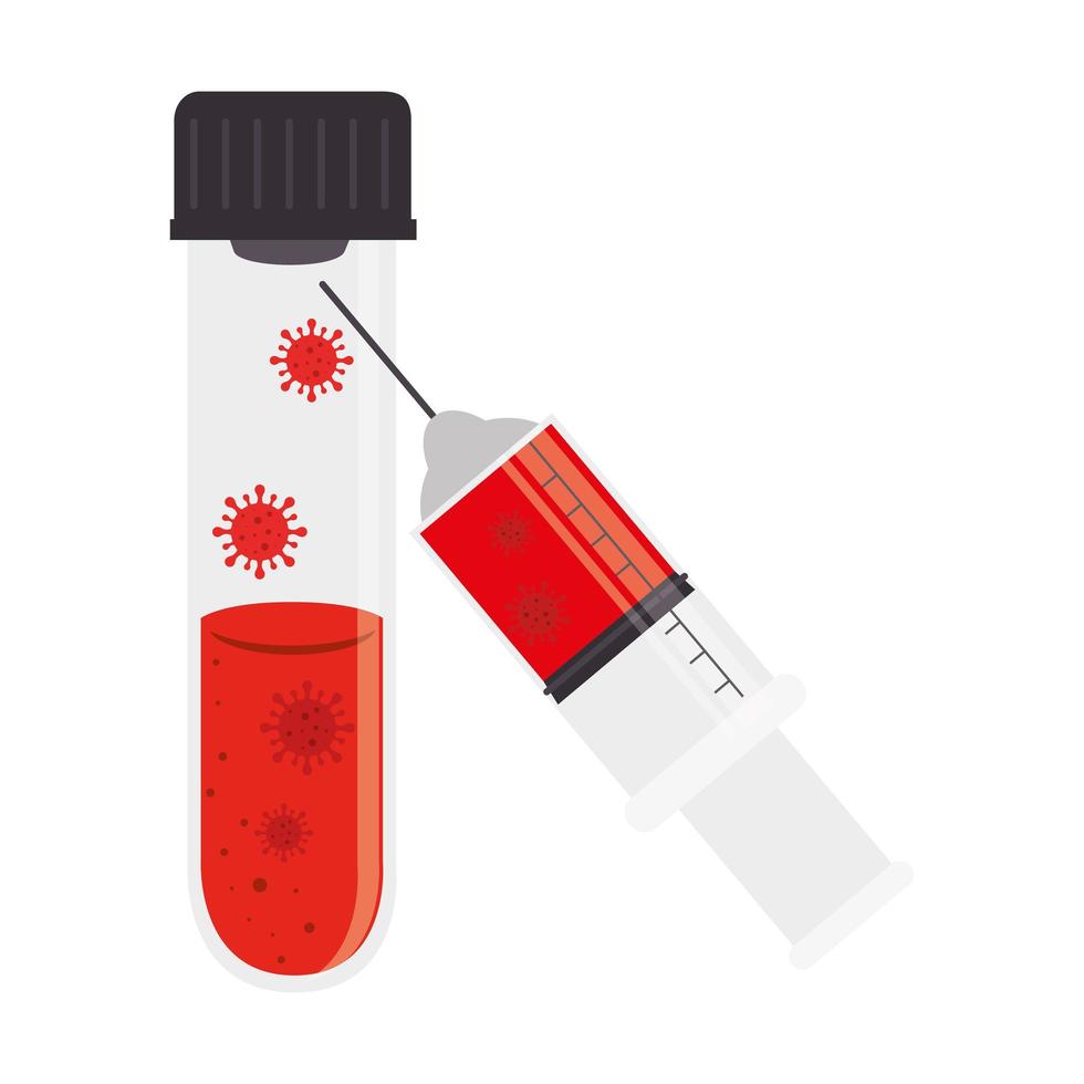 injection and tubes test of covid 19 vector