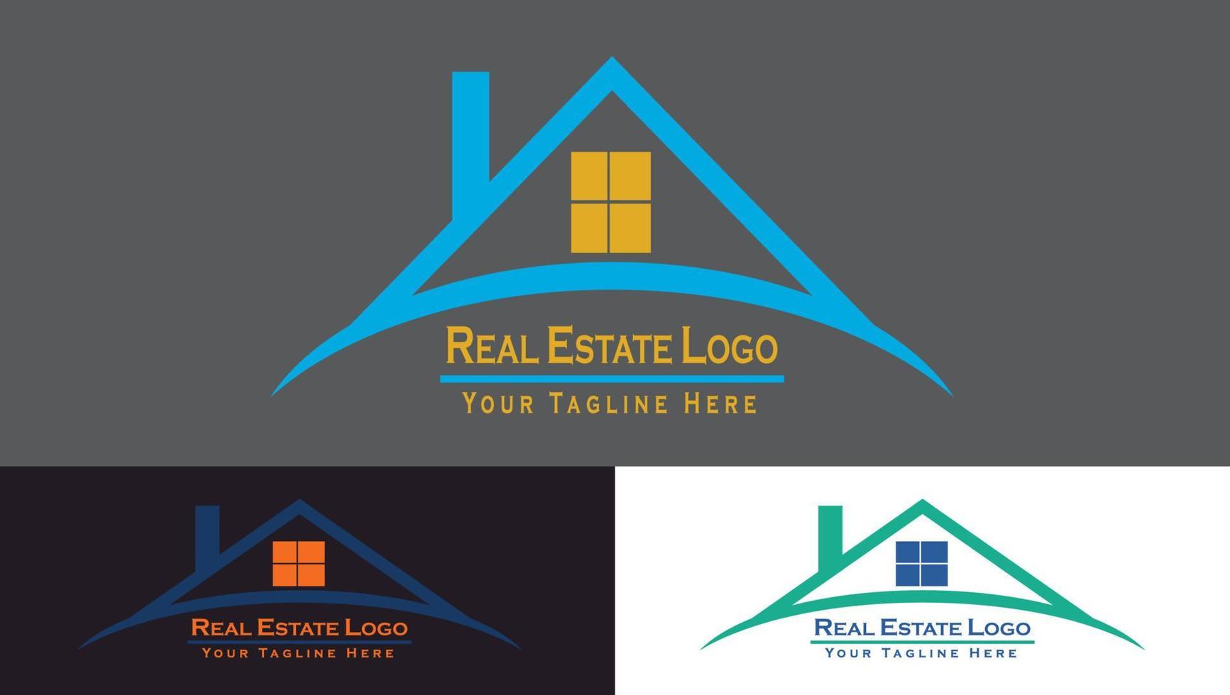 Real estate logo design vector template