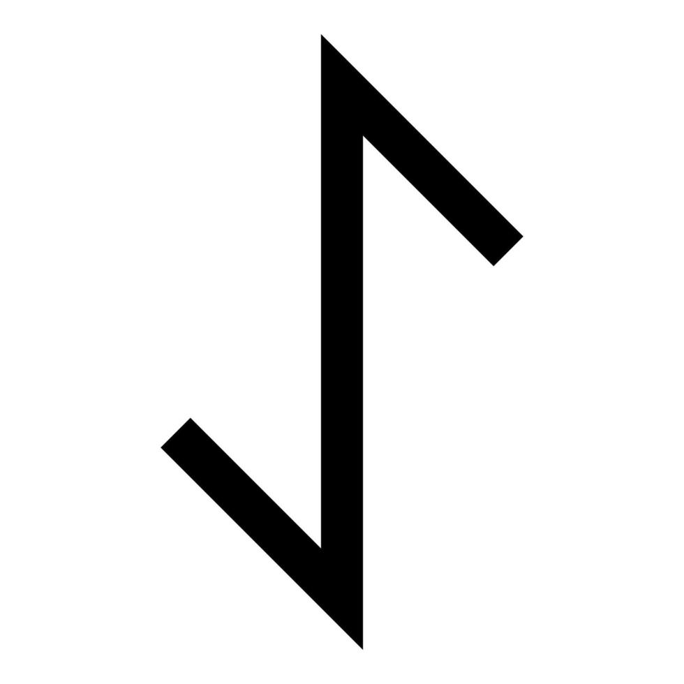 Eywas rune yew strength egis symbol icon black color vector illustration flat style image