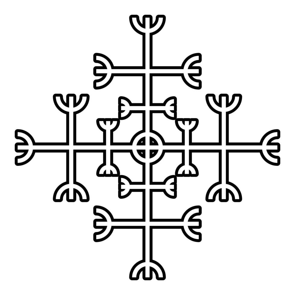 Helm of awe aegishjalmur or egishjalmur vector