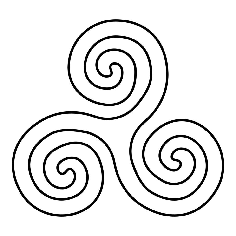 Triskelion or triskele symbol sign icon black 5159579 Vector Art at ...