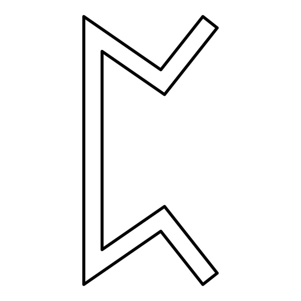 Perth rune pertho pear hidden game symbol icon vector