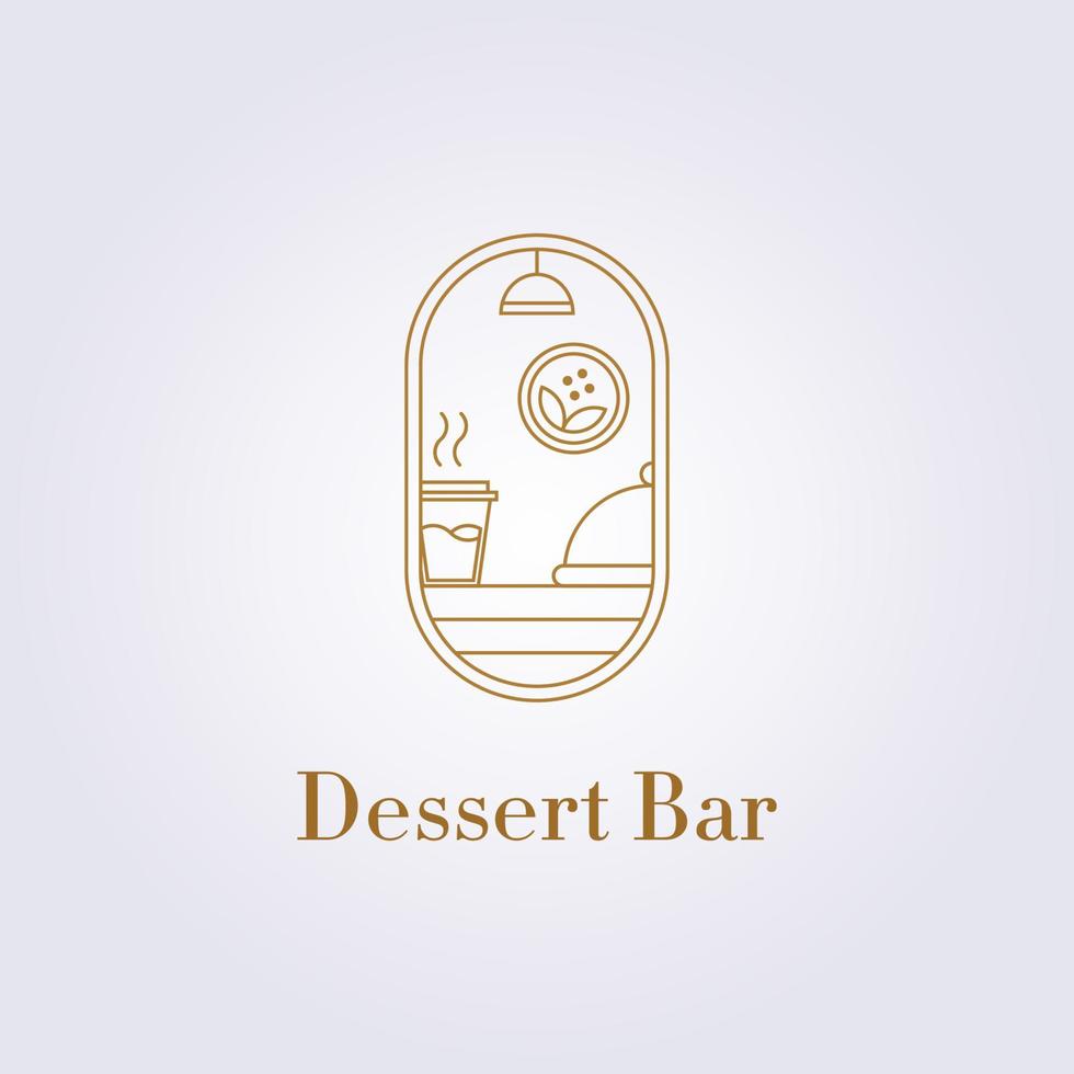 food street cafe bar logo vector illustration design