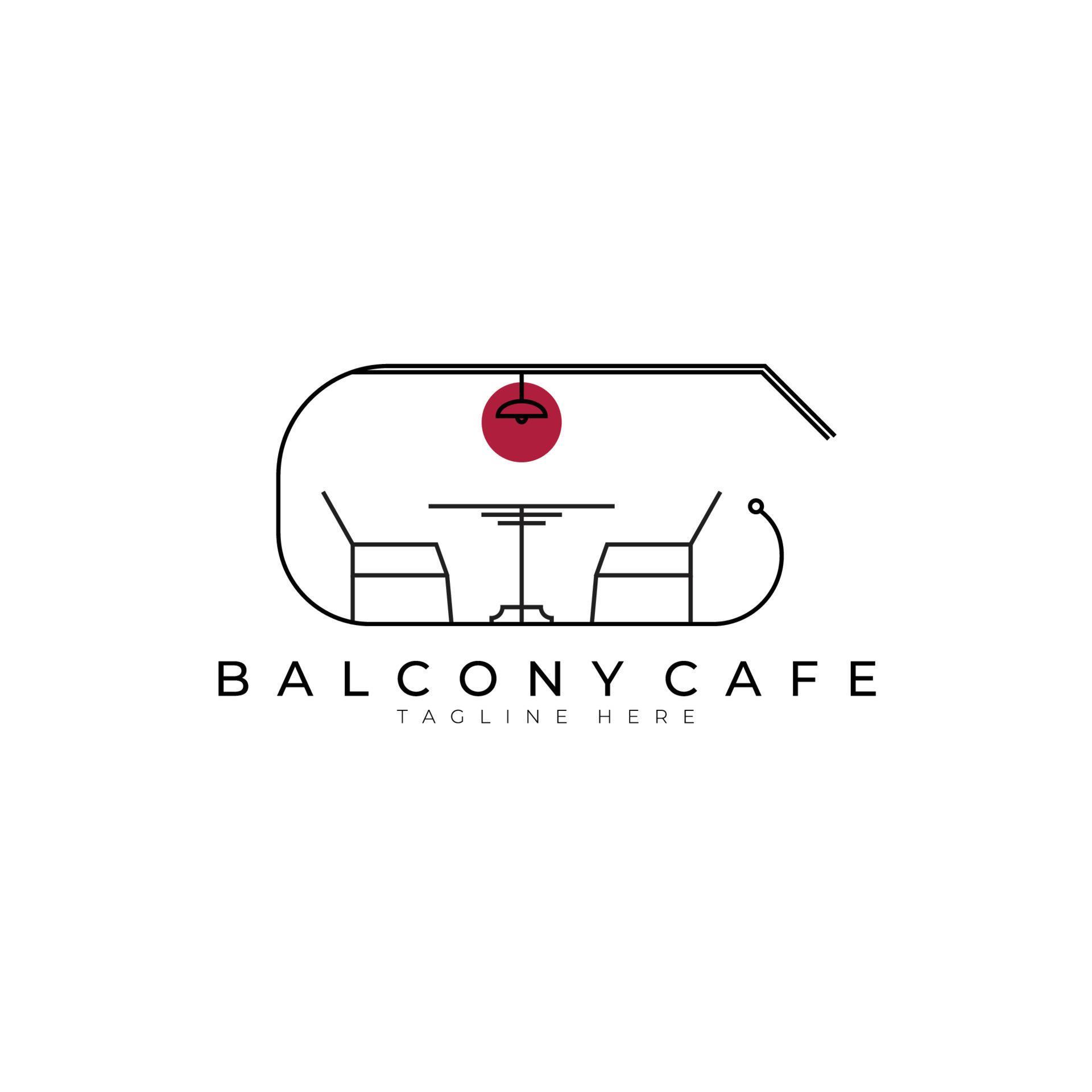 balcony cafe logo vector illustration design , home interior 5159836 ...