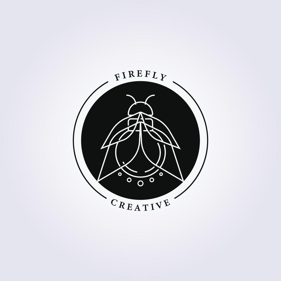 Creative insect logo, firefly logo vector illustration design