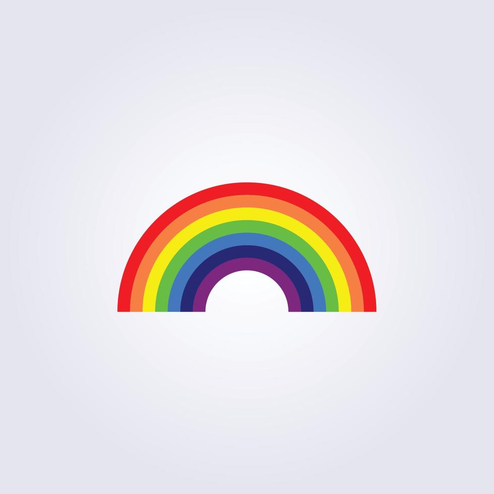 arco iris 7 color ilustración diseño plano icono símbolo logo vector diseño