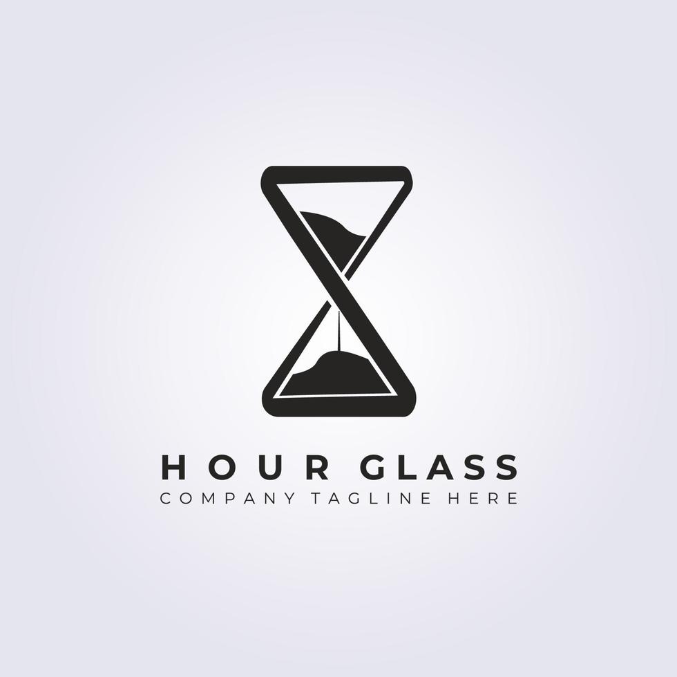 Hourglass logo vector illustration design, simple creative hourglass logo symbol icon template design