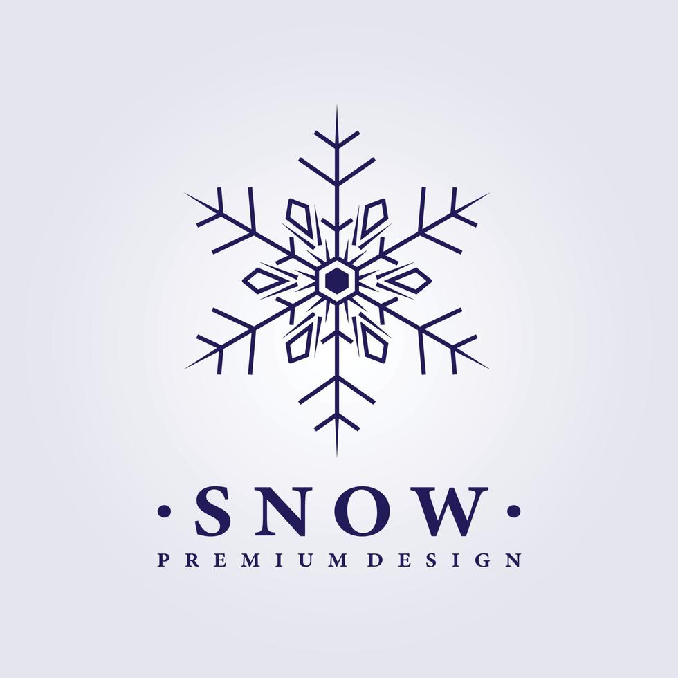 nieve logo vector ilustración diseño línea arte