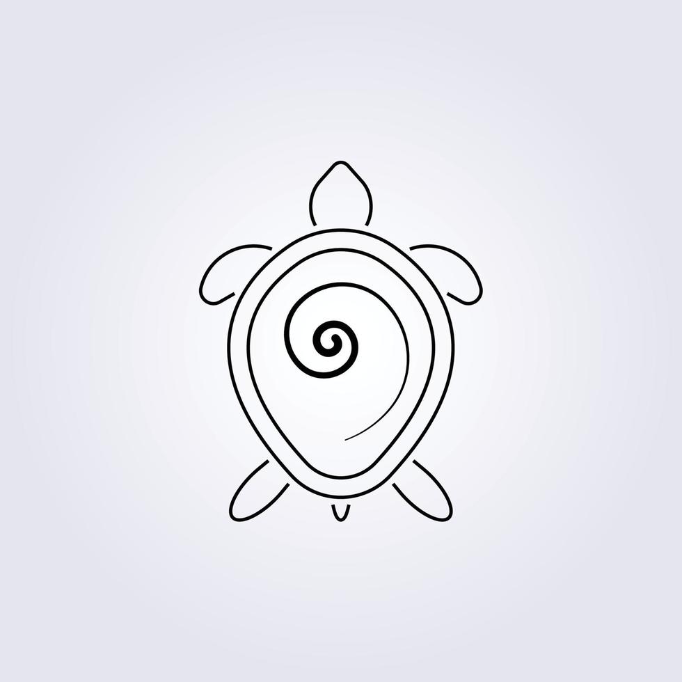 unique creative turtle line art vector illustration icon symbol template background logo apparel print