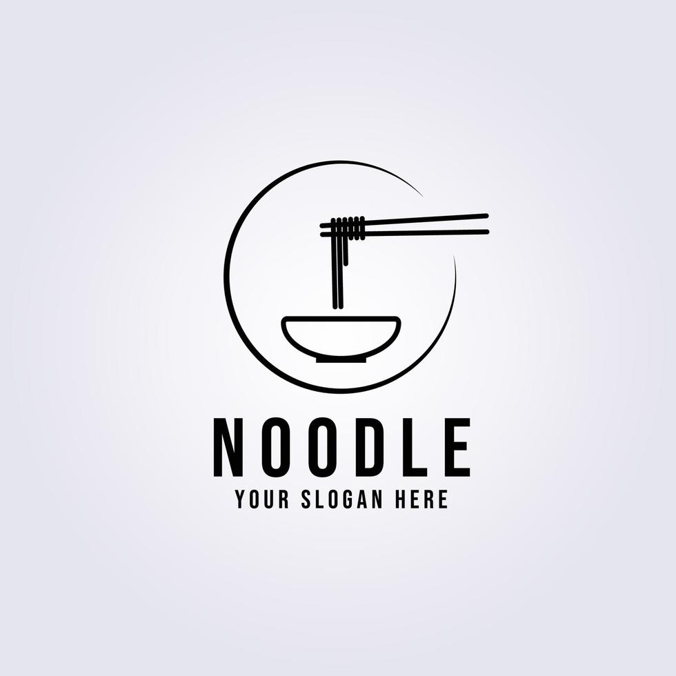 Noodle logo vector illustration design