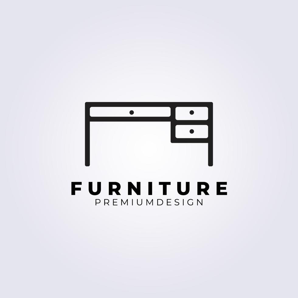 diseño de ilustración de vector de logotipo de muebles