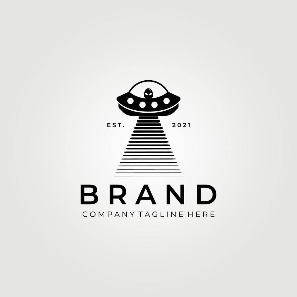 ufo logo, alien logo vector illustration design graphic