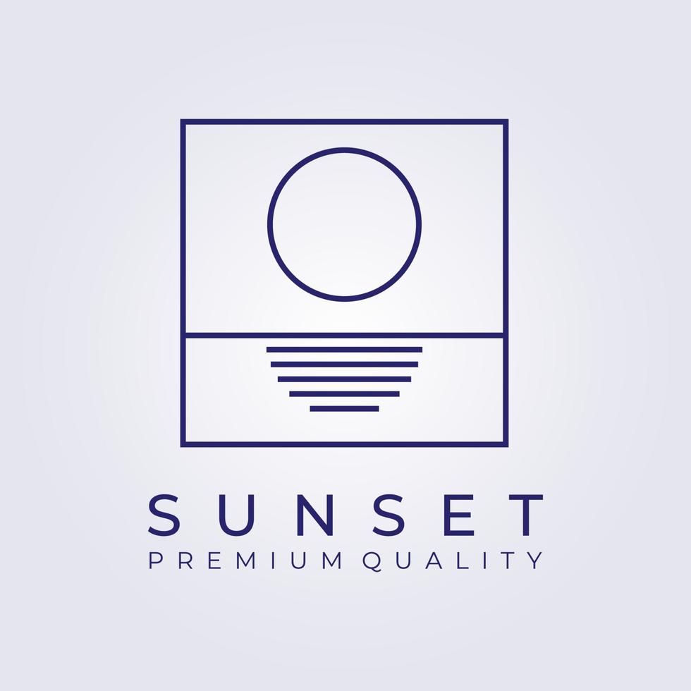 sunset sunrise hawaii resort paradise logo vector illustration design