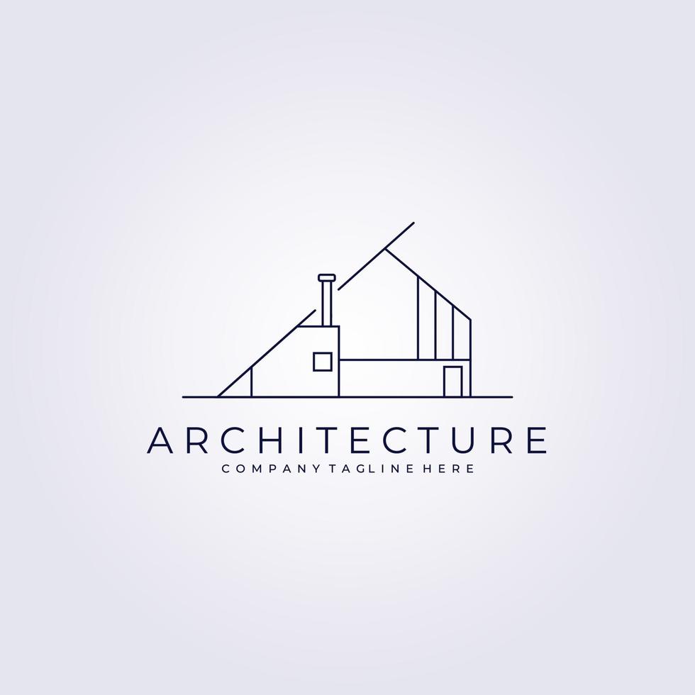 modern minimalist simple building architecture logo vector illustration design