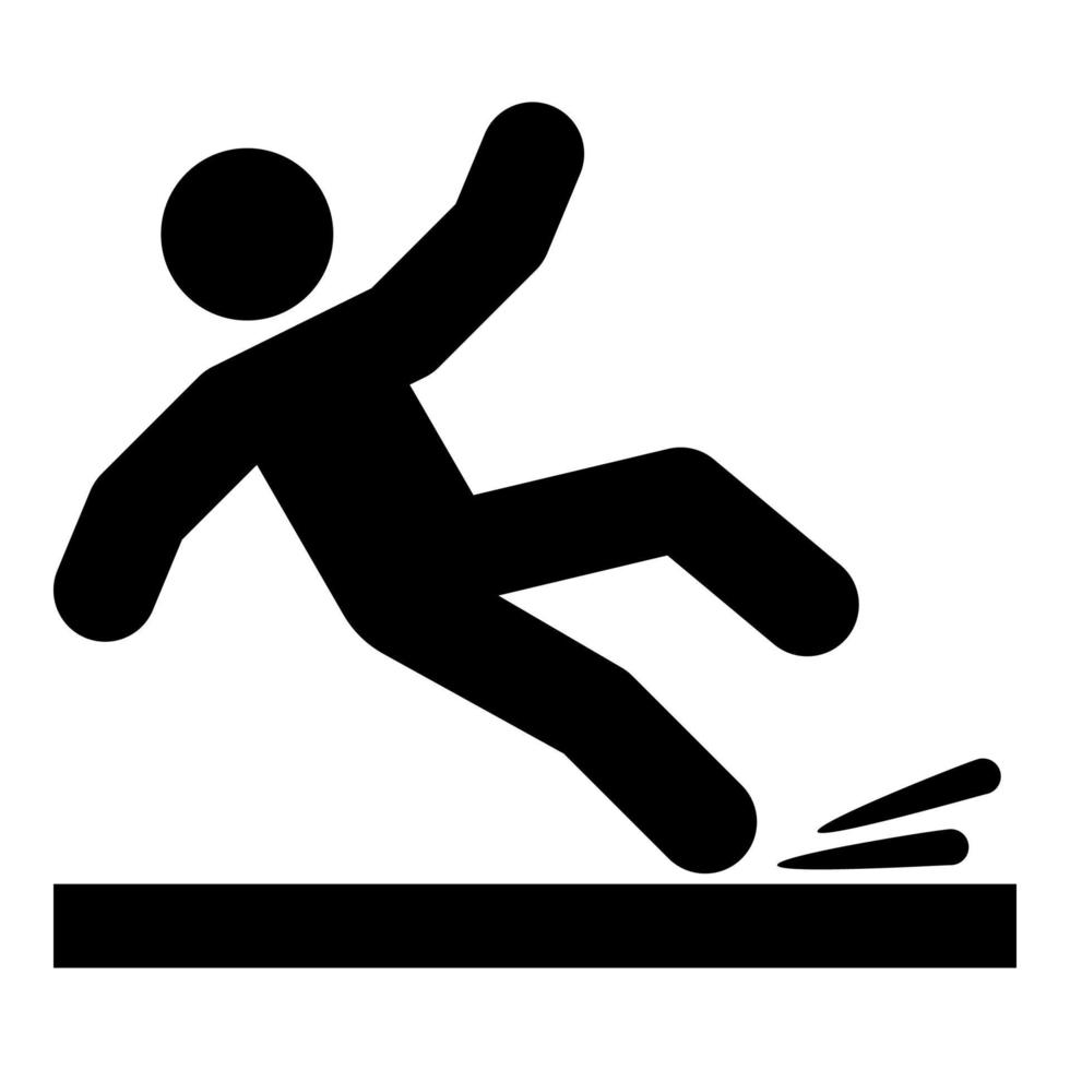 Falling man icon black color illustration vector