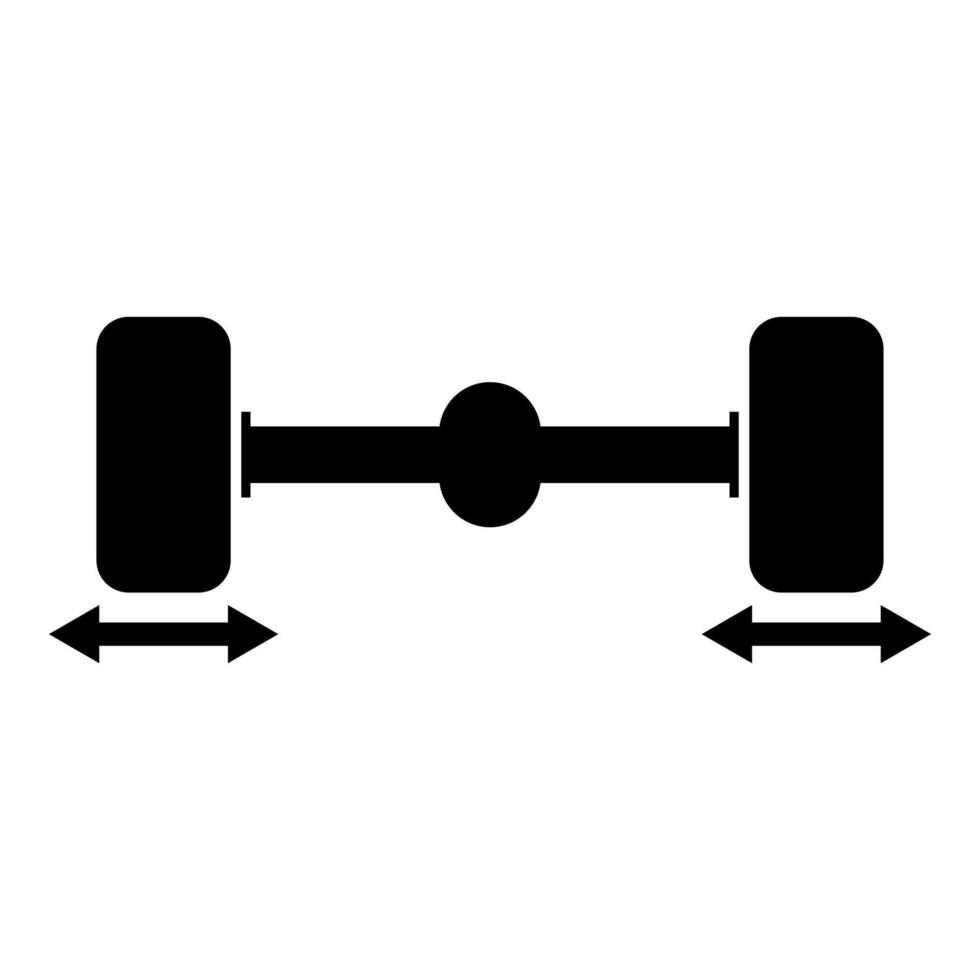 Fix car wheels Computer wheel balancer icon black vector