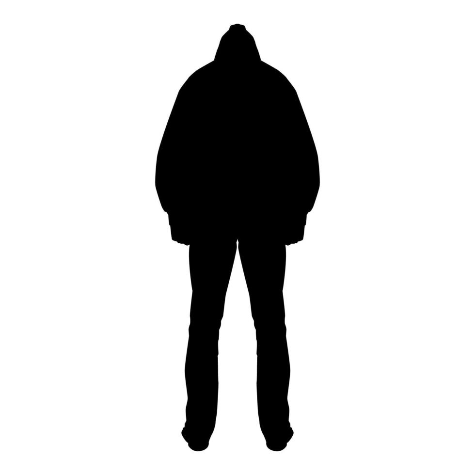 Man in the hood concept danger silhouette back vector