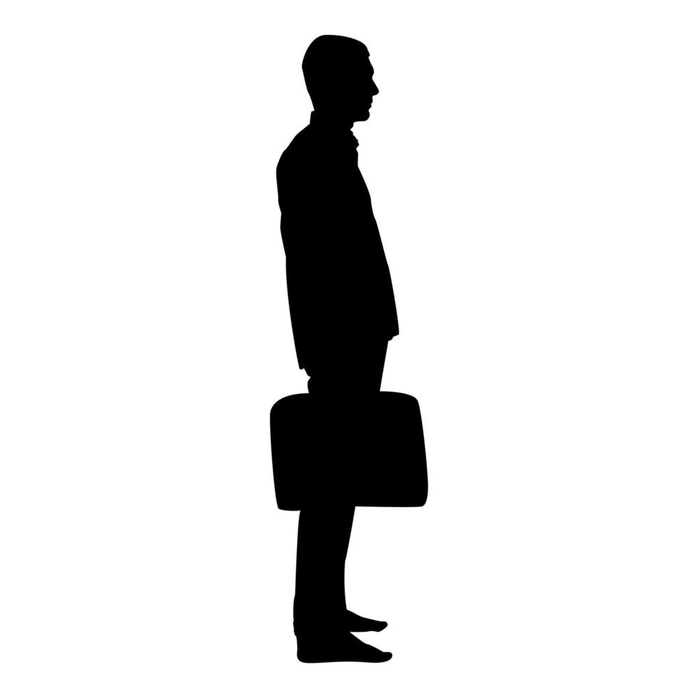 Businessman with briefcase standing Man with a vector