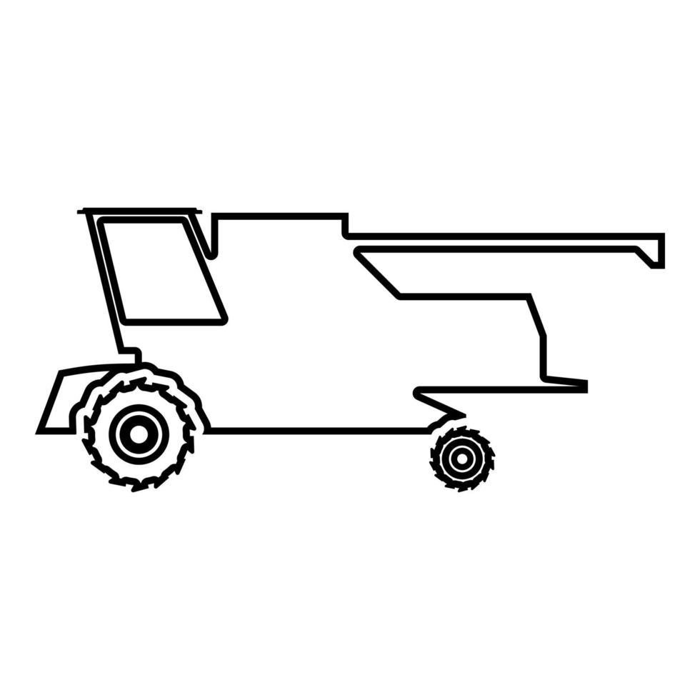 Farm harvester for work on field Combine icon vector